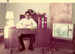 I had to choose between my own safety and my family. I chose my family. (Picture owned by Timothy D. Timothy D at the BOQ (Bachelor Officer Quarter) room of the Fort Monmouth Signals School, New Jersey, USA in 1973.)