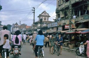 Chợ Lớn (The Big Market) in Chinese quarter in Saigon before the Fall of Saigon