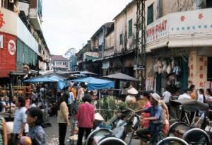 A market in Chợ Lớn (The Big Market) - another name for the Chinese quarter in Saigon in 1965.
